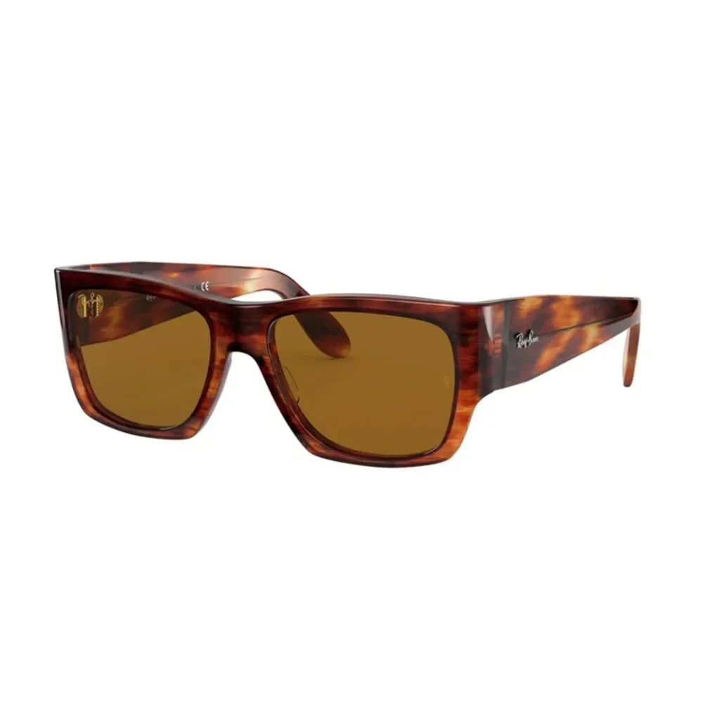 Ray-Ban RB2187 Nomad 954/33 STriped Brown Unisex Sunglasses - New with Box